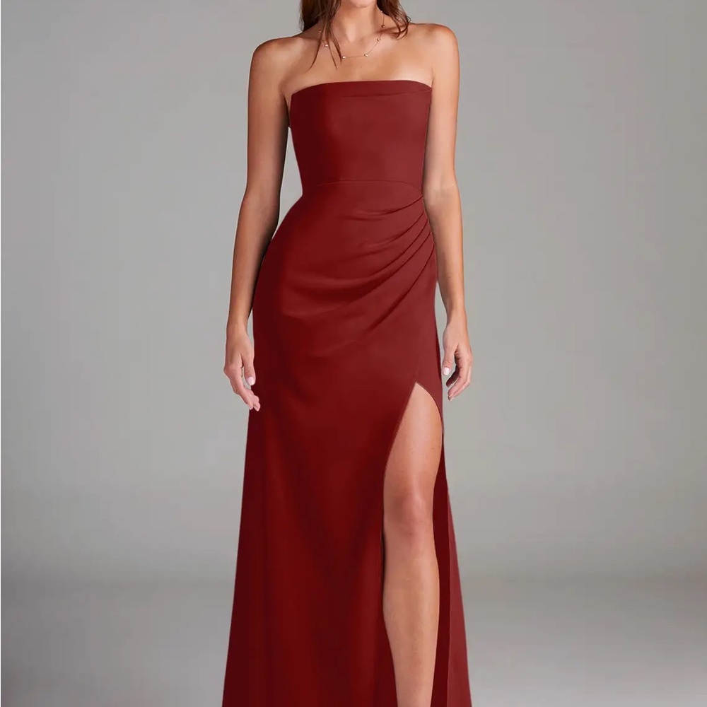 Azazie Leonis dress Teracotta